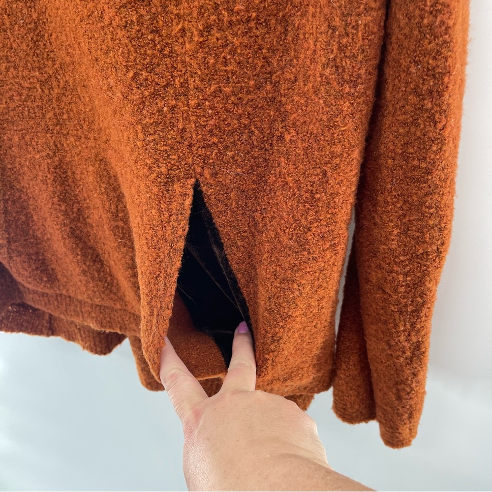 Anthropologie Angel of the North Earthy Brown Cowl Neck Tunic Style Sweater L - Picture 4 of 11